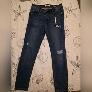 Angels Tummy Control Distressed Blue Jeans